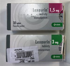 Lexaurin 3mg, Rivotril, Hypnogen, Xanax, Stilnox, Diazepam 1