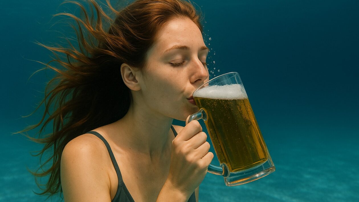 Potkal jsem dívku, která umí pít pivo pod vodou